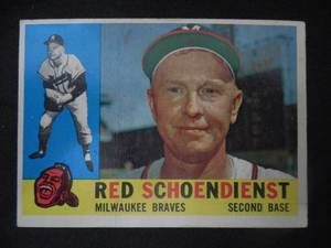 lot 38 image: 1960 Topps Red Schoendienst #335