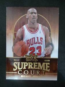 lot 41 image: 2008-09 Fleer Hot Prospects Michael Jordan Supreme Court Insert Card #SC-3