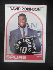 lot 46 image: 1989 Hoops David Robinson Rookie Card Short Print #138 LK