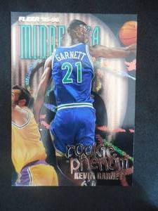 lot 47 image: 1995 Fleer Rookie Phenom Kevin Garnet Rookie Card #1