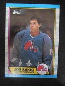 lot 51 image: 1989 Topps Joe Sakic Rookie Card #113