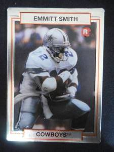 lot 58 image: 1990 Action Packed Emmitt Smith Rookie Card #34 MINT