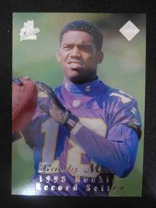 lot 60 image: 1998 Edge 1st Place Randy Moss Rookie Card #157 LK