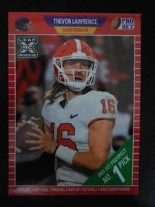 lot 64 image: 2021 Pro Set Trevor Lawrence Rookie Card #PS1 Mint