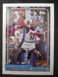 lot 94 image: 1992 Topps Shaquille ONeal Rookie Card #362 - LK