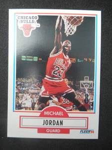 lot 97 image: 1990 Fleer Michael Jordan Card #26 - GOAT
