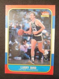 lot 101 image: 1986-87  Fleer Larry Bird Card #9