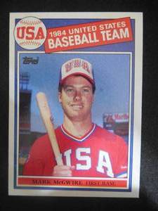 lot 111 image: 1985 Topps Mark McGwire Rookie Card #401