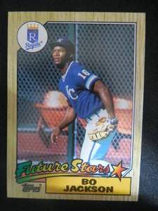 lot 118 image: 1987 Topps Bo Jackson Rookie Card #170
