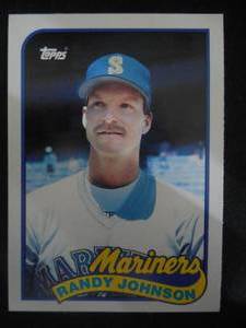 lot 120 image: 1989 Topps Traded Randy Johnson Rookie Card #57T