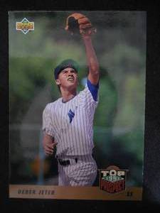 lot 121 image: 1993 Upper Deck Derek Jeter Rookie Card #449 Near Mint LK