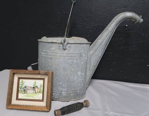 lot 17 image: GALVANIZED WATERING CAN