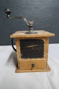 lot 26 image: ANTIQUE COFFEE GRINDER