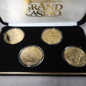 lot 188 image: GRAND CASINO 4 GOLD COIN WILDLIFE SET