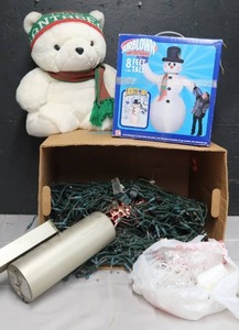 lot 251 image: CHRISTMAS LIGHTS, PROJECTOR, SNOWMAN INFLATEABLE