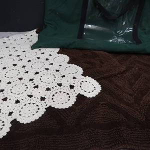 lot 261 image: 2 BROWN RUGS  PRESSING STATION BAG