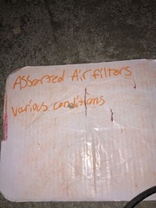 ASSORTED AIR FILTERS VARIOUS KINDS AND CONDITIONS. SEE PICTURES
