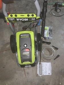 RYOBI 2,300 PSI 1.2 GPM HIGH PERFORMANCE ELECTRIC PRESSURE WASHER. SEE PICTURES