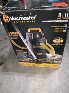 VACMASTER 8 GAL. HEPA INDUSTRIAL WETDRY VAC WITH 2-STAGE MOTOR. SEE PICTURES