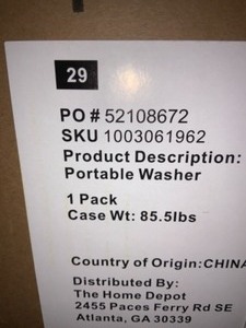 MAGIC CHEF 1.6 CU. FT. COMPACT WHITE TOP LOAD WASHING MACHINE, PORTABLE WITH STAINLESS STEEL TUB. SEE PICTURES