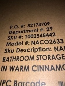 HOME DECORATORS COLLECTION NAPLES 26-34 IN. W BATHROOM STORAGE WALL CABINET IN WARM CINNAMON. SEE PICTURES