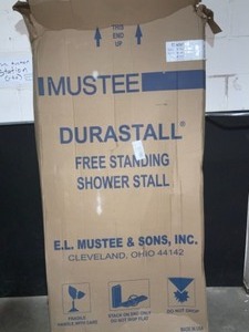 DURASTALL 32 IN. X 32 IN. X 75 IN. SHOWER STALL WITH STANDARD BASE IN WHITE. SEE PICTURES