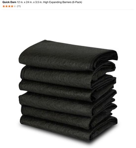 QUICK DAM 12 IN. X 24 IN. X 3.5 IN. HIGH EXPANDING BARRIERS (6-PACK). SEE PICTURES