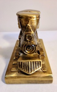 lot 87 image: Brass Train Bookends