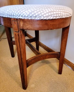lot 111 image: Vintage Custom Upholstered Stool