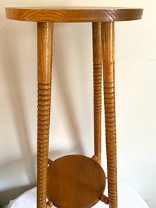 lot 34 image: Plant Stand w Spindle Legs