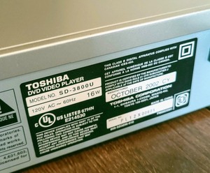 lot 125 image: Toshiba DVD Player