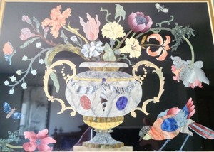 lot 157 image: Gold Framed Decorative Floral Print