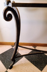 lot 166 image: Glass Topped Console Table