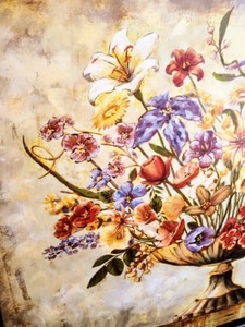 lot 168 image: Floral Framed Canvas Painting