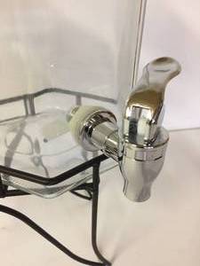 lot 357 image: Two Beverage Dispensers with Metal Stand