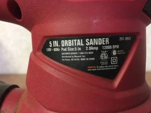 lot 360 image: Tool Shop 5 Inch Orbital Sander
