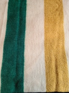 lot 176 image: Kanata Vintage Wool Multi Colored Striped Blanket