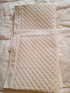 lot 177 image: White Quilted FullQueen Coverlet and Matching Shams