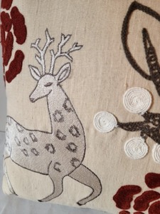 lot 193 image: Adorable Embroidered Accent Pillow