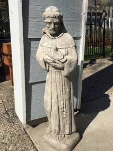 lot 322 image: Concrete Monk Figure