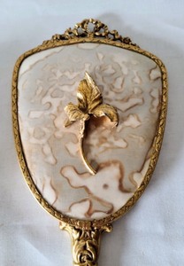 lot 58 image: Ornate Vintage Mirror and Brush Set