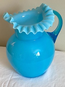 lot 27 image: Light Blue Vintage Pitcher