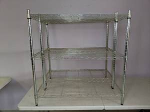 lot 106 image: Pair of Metal Three Tier Shelving Units
