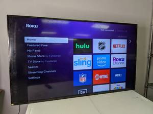 lot 15 image: Vizio 48 Flat Screen TV w Roku Streaming Stick