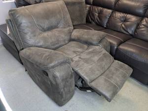 lot 158 image: Grey Oversized Rocking Recliner Chair (2 of 5)