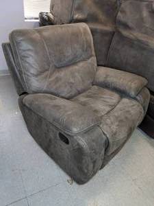 lot 159 image: Grey Oversized Rocking Recliner Chair (3 of 5)