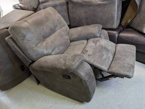 lot 160 image: Grey Oversized Rocking Recliner Chair (4 of 5)