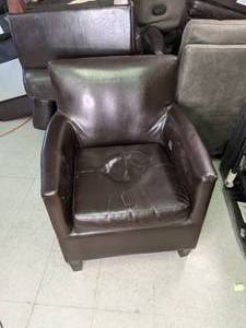 lot 169 image: Faux Leather Club Chair