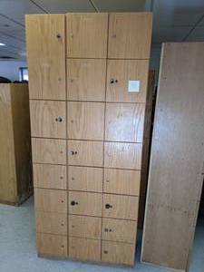lot 61 image: Large Wood Locker Unit w 24 Compartments