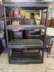 lot 148 image: Black Plastic Storage Shelf